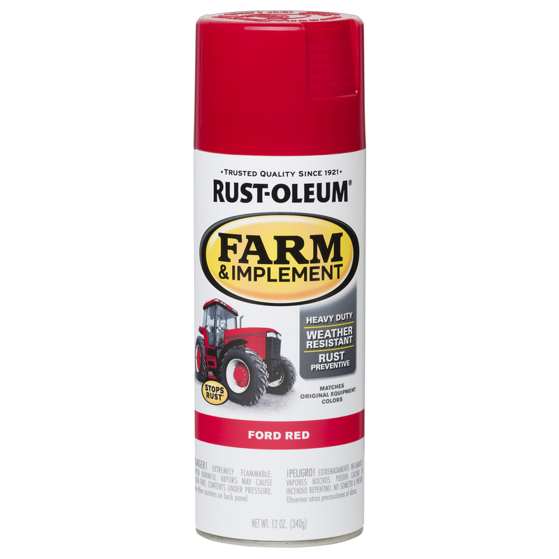 酷牌库|商品详情-RUST-OLEUM进口代理批发 Rust-Oleum 特种室内外光泽福特红色油基醇酸树脂农场和工具 12 盎司