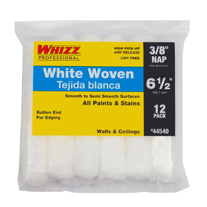 WHIZZ进口代理批发 Whiz Woven 6.5 英寸 WX 3/8 英寸迷你油漆滚筒盖 12 个/包