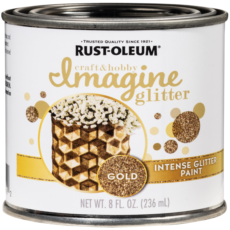 RUST-OLEUM进口代理批发 Rust-Oleum Imagine Glitter 金色水性闪光涂料室内 8 盎司