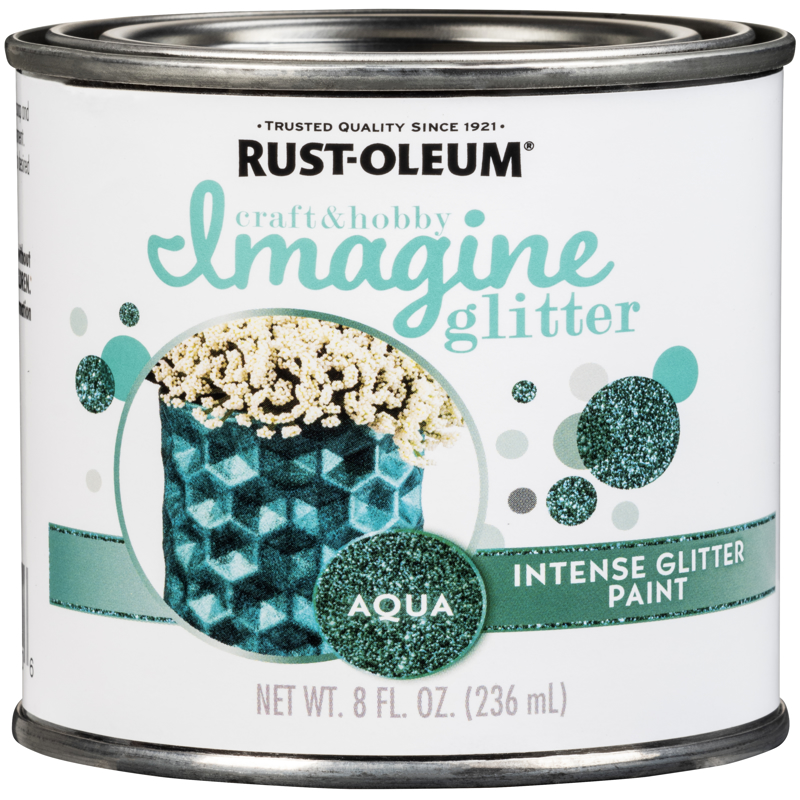 RUST-OLEUM进口代理批发 Rust-Oleum Imagine Glitter Aqua 水性闪光涂料室内 8 盎司