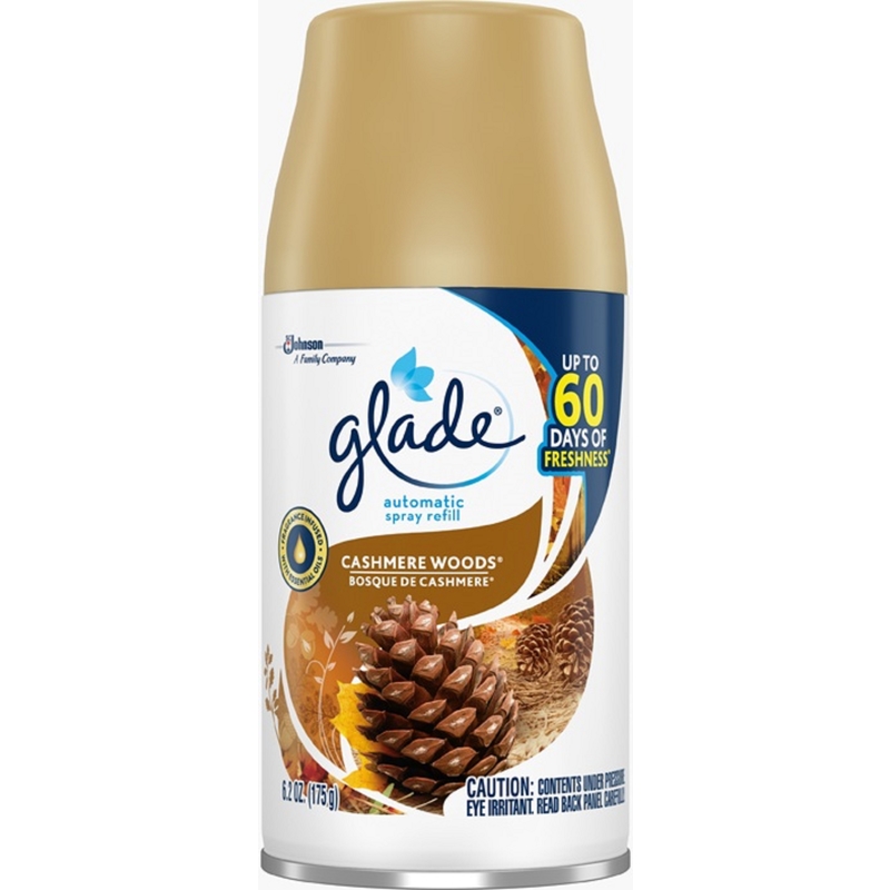 GLADE进口代理批发 Glade 羊绒木香空气清新剂补充装 6.2 盎司气雾剂