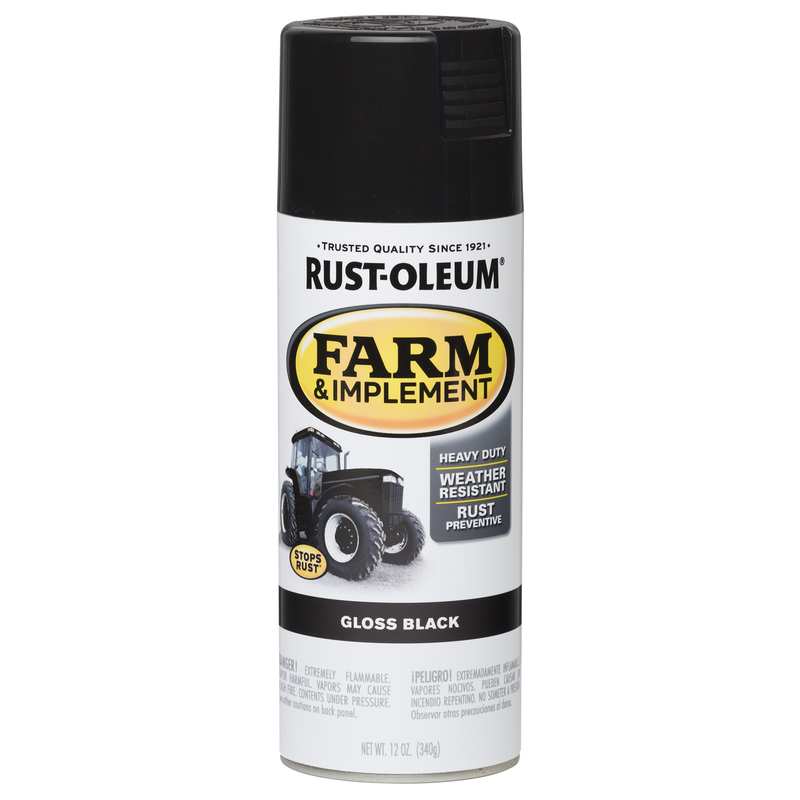 RUST-OLEUM进口代理批发 Rust-Oleum 专业室内外光泽黑色农场和工具 12 盎司