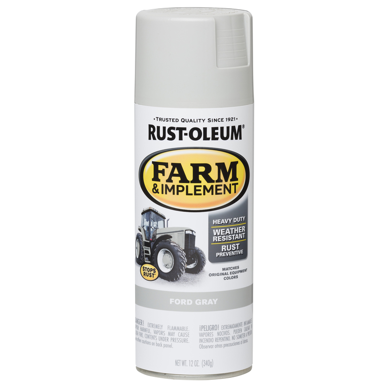 RUST-OLEUM进口代理批发 Rust-Oleum 室内和室外光泽福特灰色油基农场和工具 12 盎司