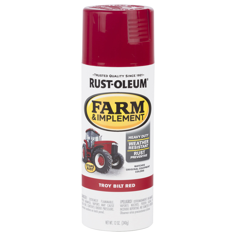 酷牌库|商品详情-RUST-OLEUM进口代理批发 Rust-Oleum 专业室内和室外光泽 Troy Bilt 红色农场和工具 12 盎司