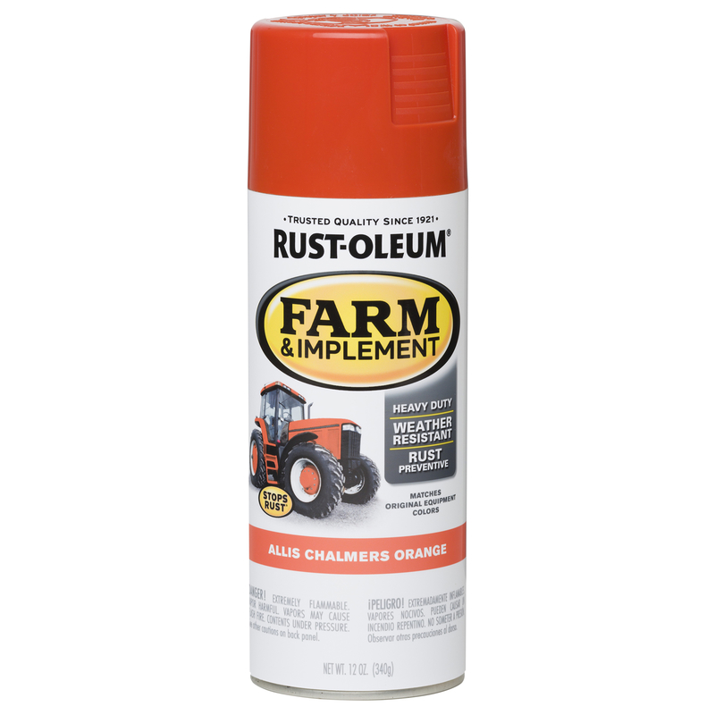 RUST-OLEUM进口代理批发 Rust-Oleum 专业室内和室外光泽 Allis Chalmers 橙色农场和工具 12 盎司