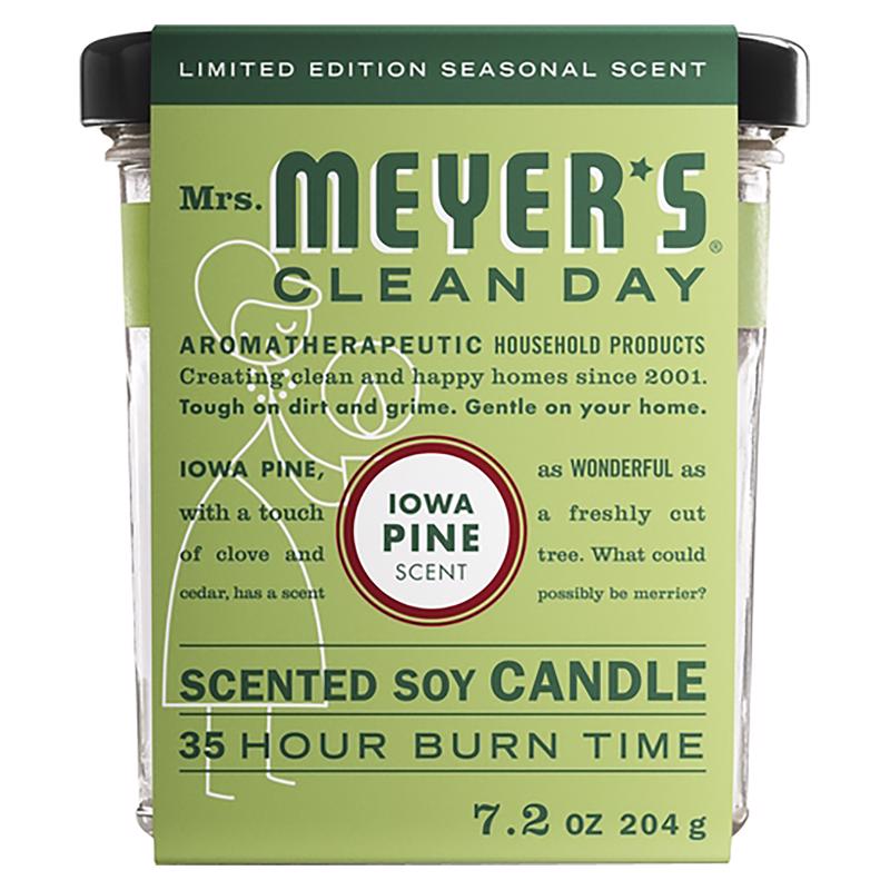 酷牌库|商品详情-MRS. MEYER'S进口代理批发 Mrs. Meyer's Clean Day 白色爱荷华松香大豆蜡烛 7.2 盎司