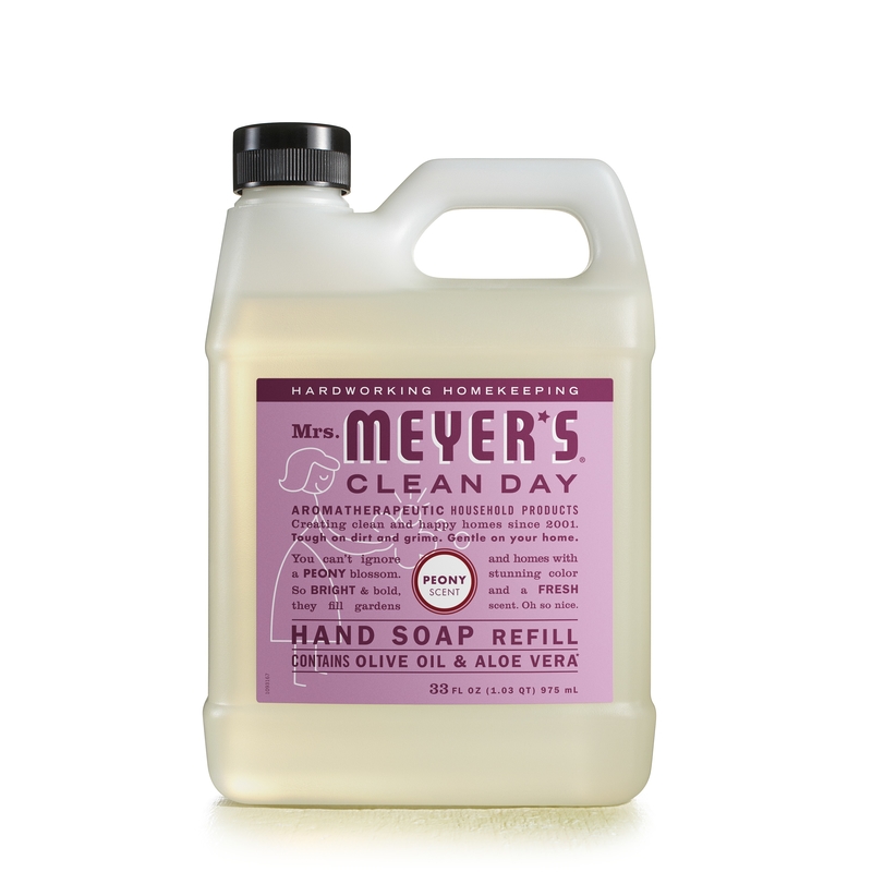 MRS. MEYER'S进口代理批发 Mrs. Meyer's Clean Day 有机牡丹香洗手液补充装 33 盎司