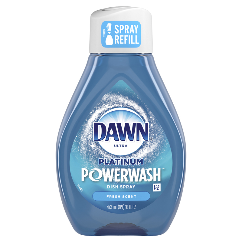 DAWN进口代理批发 Dawn Platinum Powerwash 清新香味液体餐具喷雾补充装 16 盎司 1 包