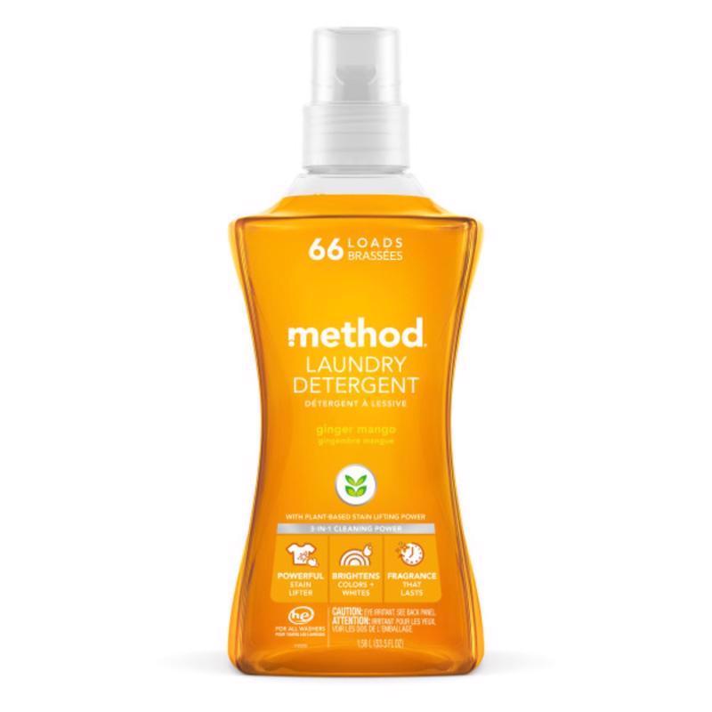 METHOD进口代理批发 Method 姜芒果香味洗衣液 53.5 盎司 1 包