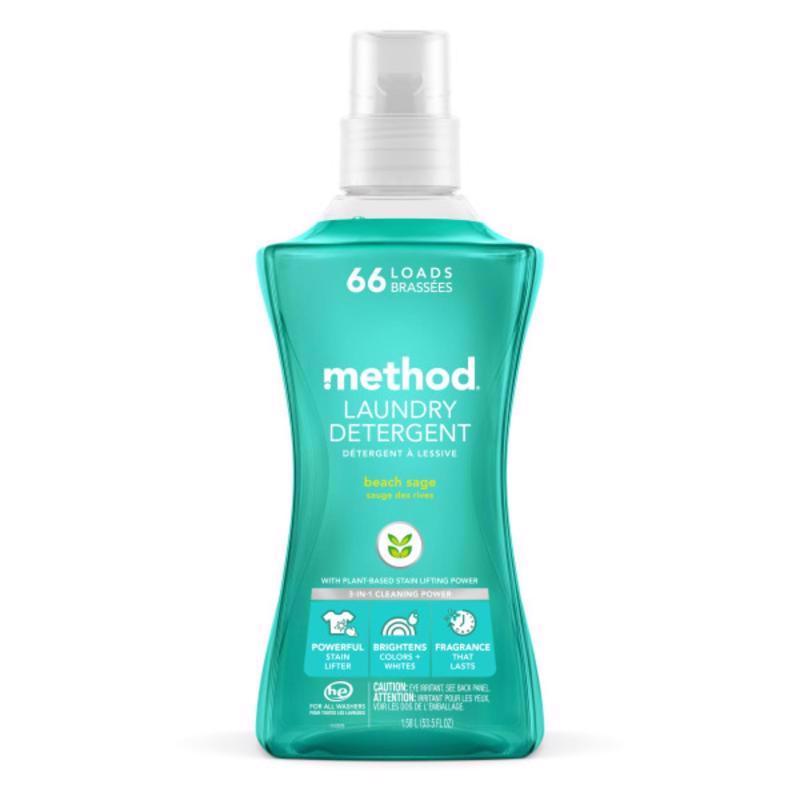 METHOD进口代理批发 Method Beach 鼠尾草香味洗衣液 53.5 盎司 1 包