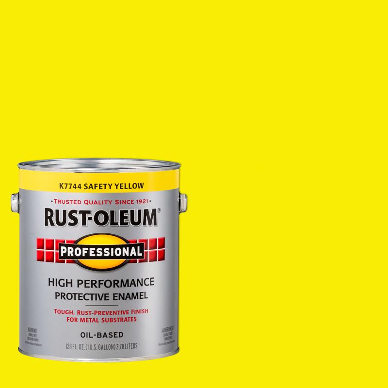 RUST-OLEUM进口代理批发 Rust-Oleum 光泽安全黄色油基防护瓷漆外部和内部 1 加仑