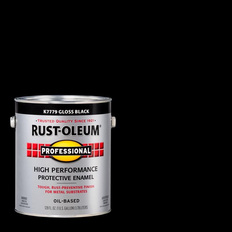 RUST-OLEUM进口代理批发 Rust-Oleum 专业室内外光泽黑色油基搪瓷防护漆 1 加仑