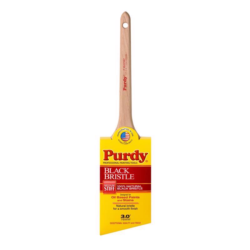 PURDY进口代理批发 Purdy 黑色鬃毛 Adjutant 3 英寸中号硬角修剪油漆刷