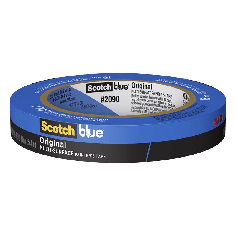 SCOTCHBLUE进口代理批发 ScotchBlue 0.70 英寸宽 X 60 码长蓝色中等强度原装画家胶带 1 包