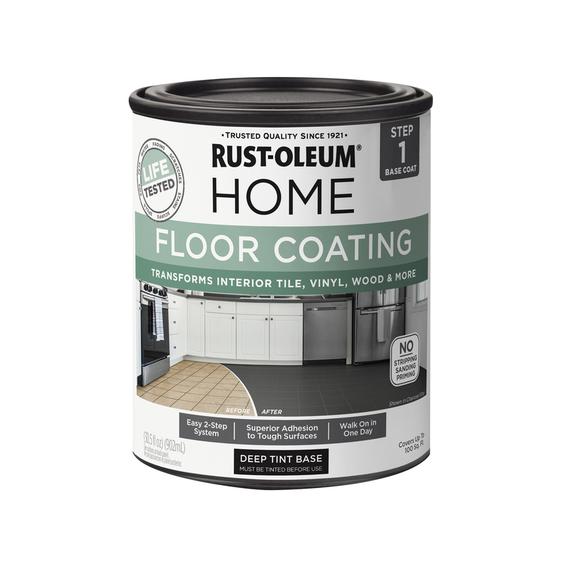 RUST-OLEUM进口代理批发 Rust-Oleum Home Flat Dark Tint Base 水性地板涂料 Step 1 30.5 盎司