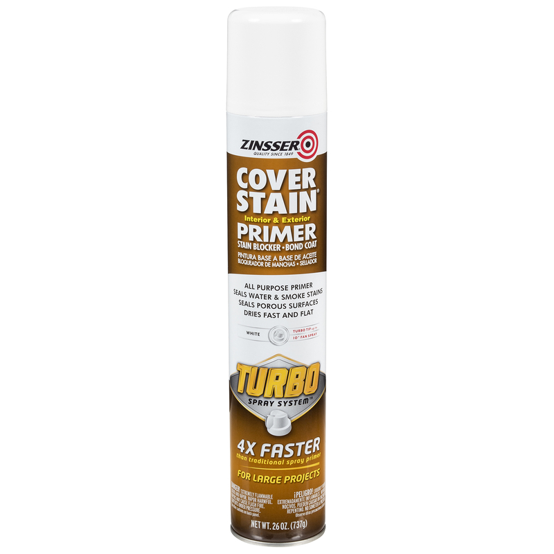 ZINSSER进口代理批发 Zinsser CoverStain 白色平光/哑光溶剂型醇酸底漆 26 盎司