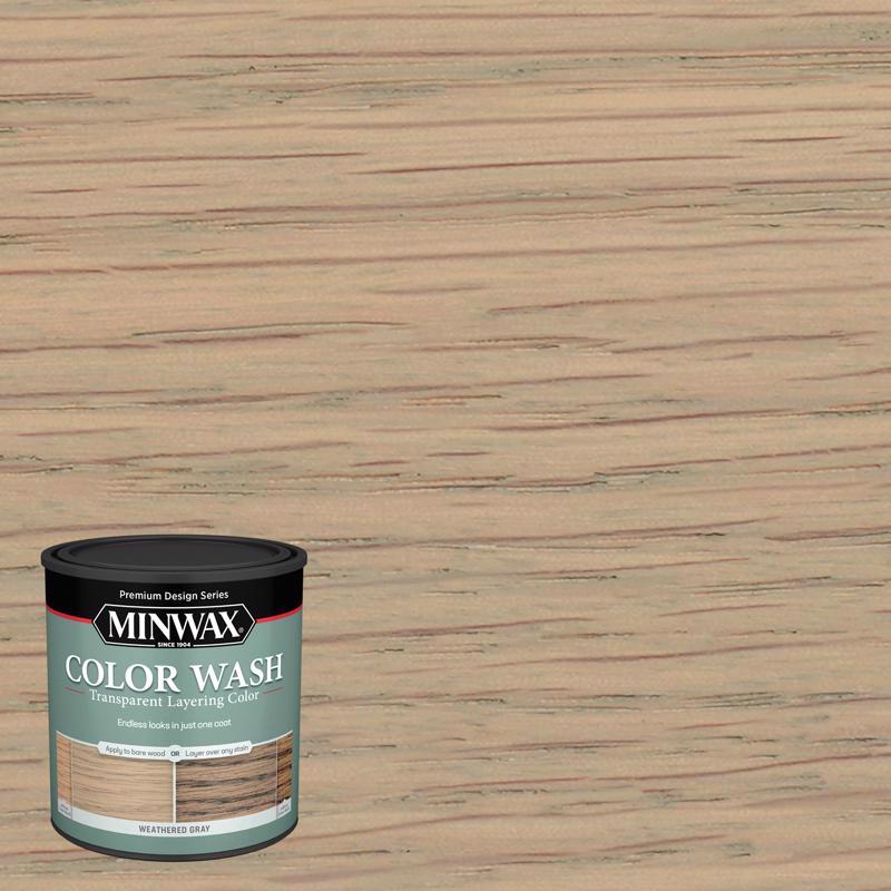 MINWAX进口代理批发 Minwax Color Wash 透明风化灰色水性木材着色剂 1 夸脱