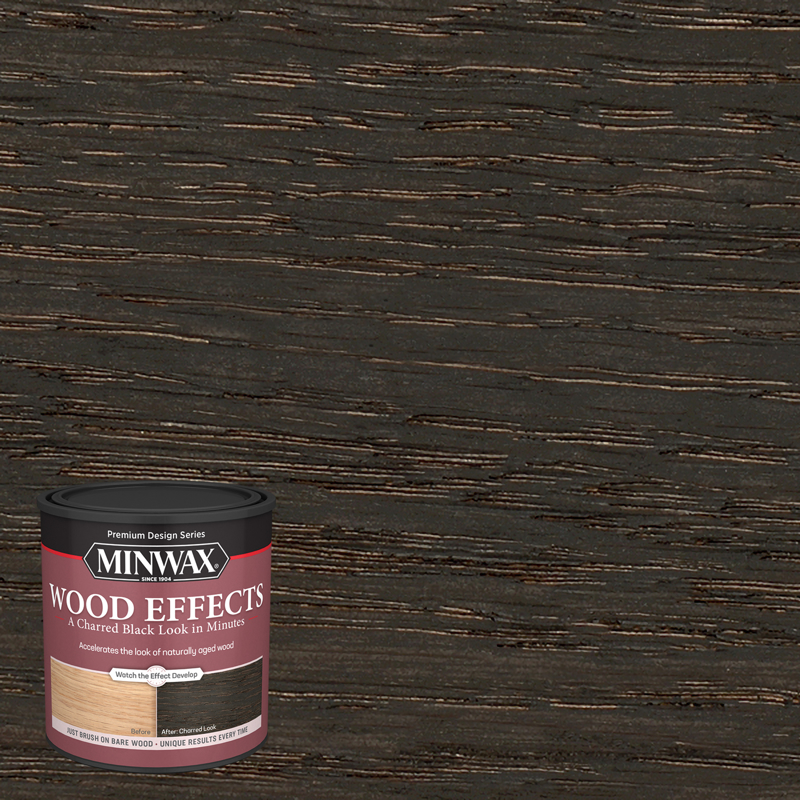 MINWAX进口代理批发 Minwax Wood Effects 透明烧焦黑色水基风化木材加速剂 1 夸脱