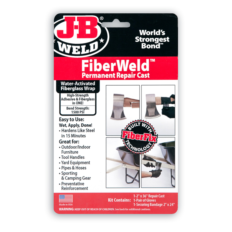 J-B WELD进口代理批发 JB Weld FiberWeld 高强度环氧粘合剂黑色永久性织物粘合剂 1 件