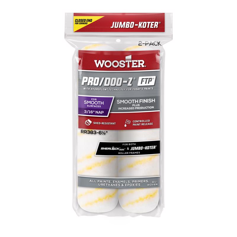 WOOSTER进口代理批发 Wooster Jumbo-Koter 编织 6-1/2 英寸 WX 3/16 英寸巨型油漆滚筒盖 2 个装