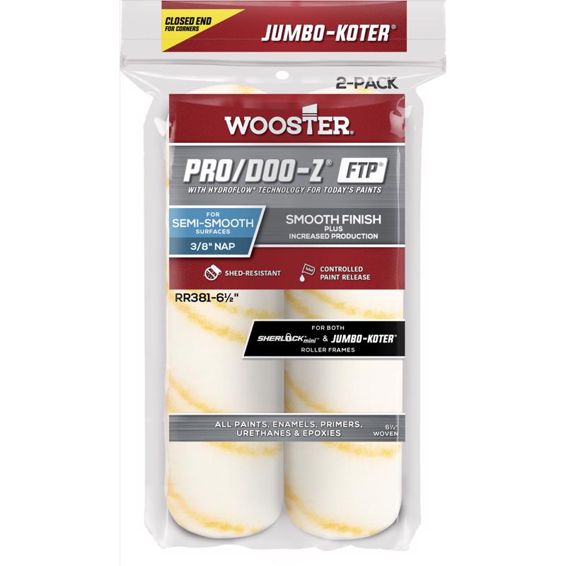 酷牌库|商品详情-WOOSTER进口代理批发 Wooster Pro/Doo-Z 编织 6-1/2 英寸 WX 3/8 英寸巨型油漆滚筒盖 2 个装