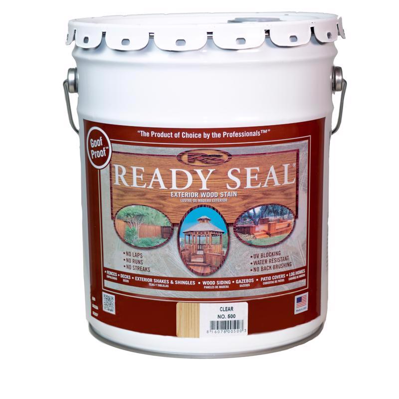 READY SEAL进口代理批发 Ready Seal 防漏半透明平面透明油基渗透木材着色剂/密封剂 5 加仑