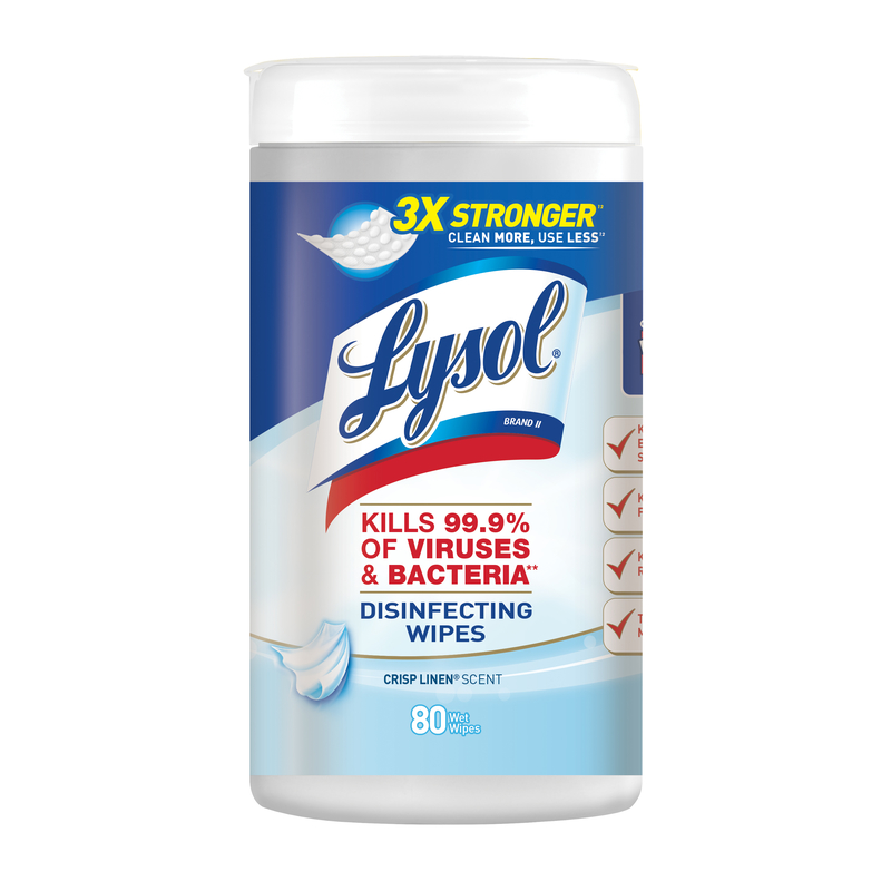 LYSOL进口代理批发 Lysol 纤维编织消毒湿巾 80 片装