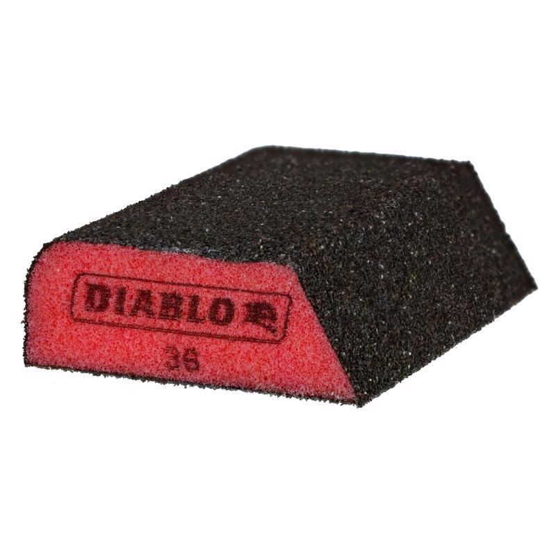 DIABLO进口代理批发 Diablo 4 英寸 LX 2-1/2 英寸 WX 1 英寸 36 粒度超粗双面打磨海绵