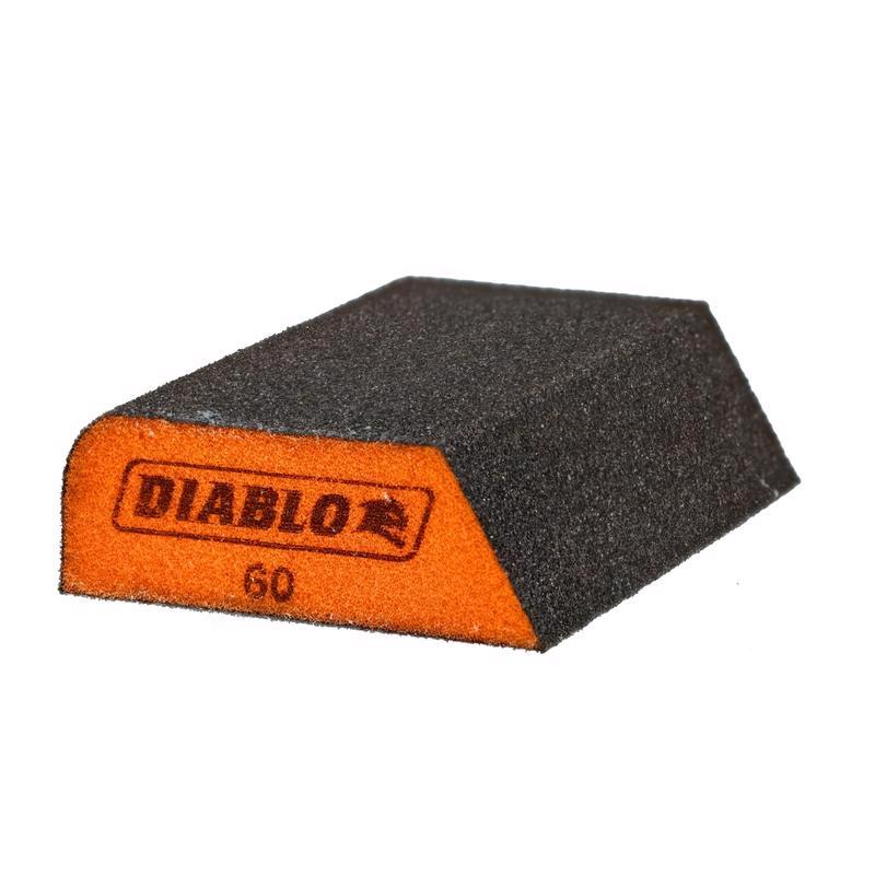 DIABLO进口代理批发 Diablo 4 英寸 LX 2-1/2 英寸 WX 1 英寸 60 粒度中型双面打磨海绵