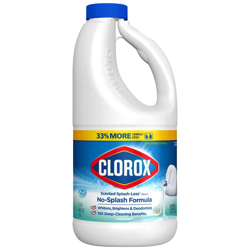 CLOROX进口代理批发 Clorox 无飞溅清洁亚麻香味漂白剂 40 盎司