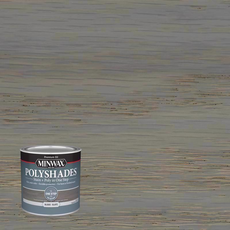 MINWAX进口代理批发 Minwax Polyshades 半透明光泽板岩油基着色剂/聚氨酯饰面 1/2 pt