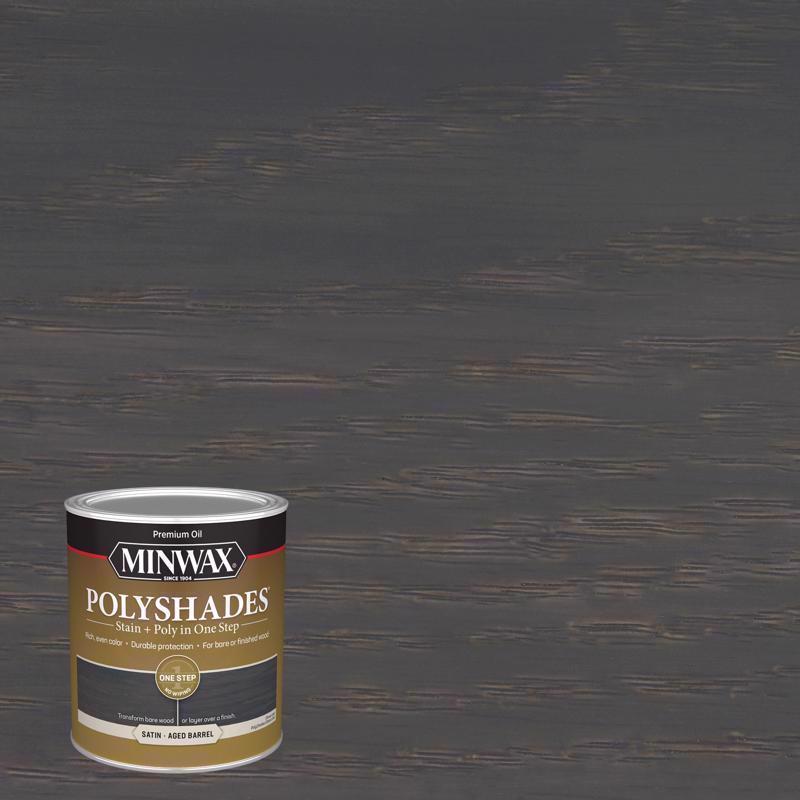 MINWAX进口代理批发 Minwax Polyshades 半透明缎面老化桶油基着色剂/聚氨酯饰面 1 夸脱