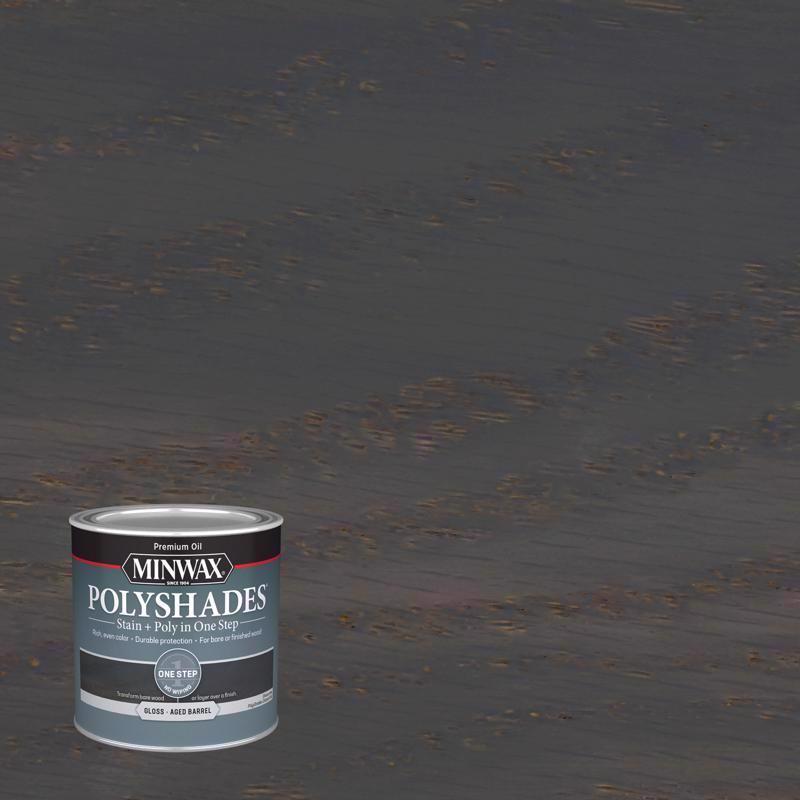 MINWAX进口代理批发 Minwax PolyShades 半透明光泽老化桶染色/聚氨酯饰面 1/2 pt