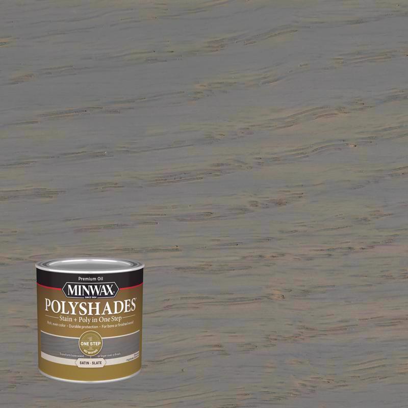 MINWAX进口代理批发 Minwax PolyShades 半透明缎面板岩油基着色剂/聚氨酯饰面 1/2 pt