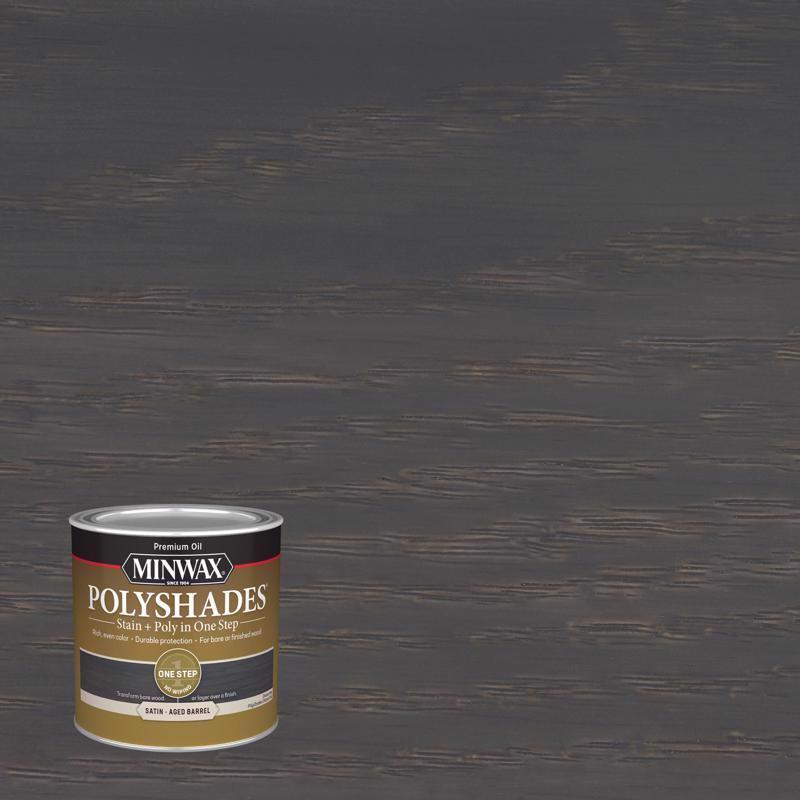 MINWAX进口代理批发 Minwax PolyShades 半透明缎面老化桶染色剂/聚氨酯饰面 1/2 pt