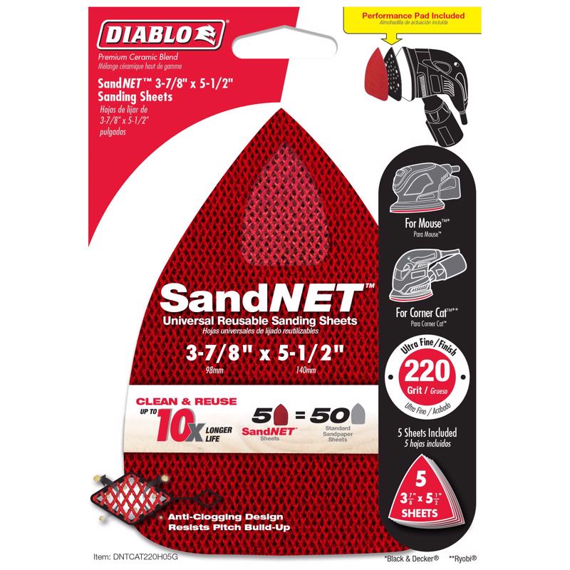 酷牌库|商品详情-DIABLO进口代理批发 Diablo SandNet 5-1/2 英寸 LX 3-7/8 英寸 W 陶瓷混合 220 粒度超细砂垫