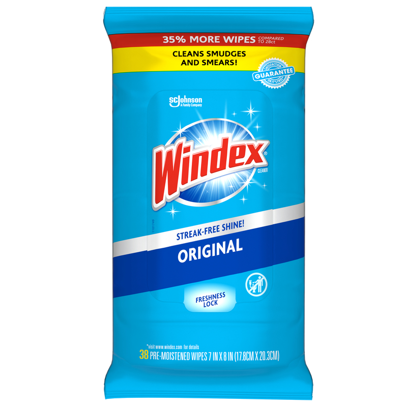 WINDEX进口代理批发 Windex 原味玻璃清洁剂 38 片装湿巾