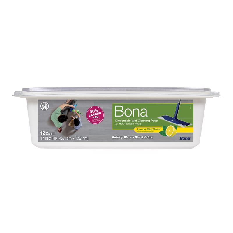 BONA进口代理批发 Bona 植物纸浆清洁湿巾 5 英寸宽X 17 英寸长 12 包