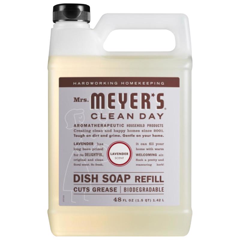 MRS. MEYER'S进口代理批发 Mrs. Meyer's Clean Day 薰衣草香味液体洗碗皂补充装 48 盎司 1 包