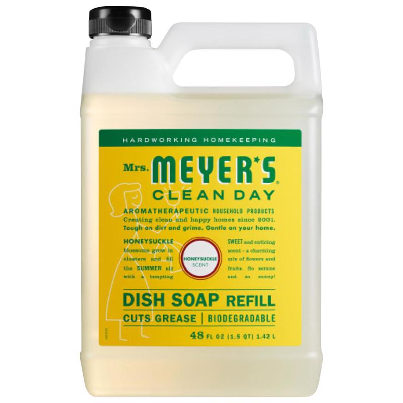 酷牌库|商品详情-MRS. MEYER'S进口代理批发 Mrs. Meyer's Clean Day 金银花香味液体洗碗皂补充装 48 盎司 1 包