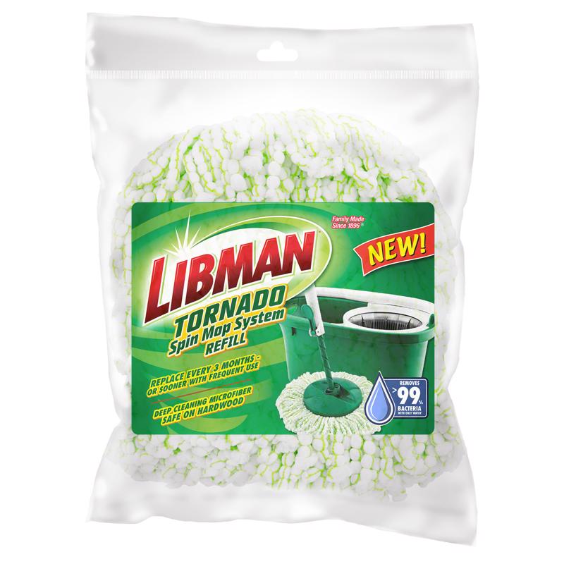 LIBMAN进口代理批发 Libman Tornado Spin 超细纤维拖把补充装 1 件装