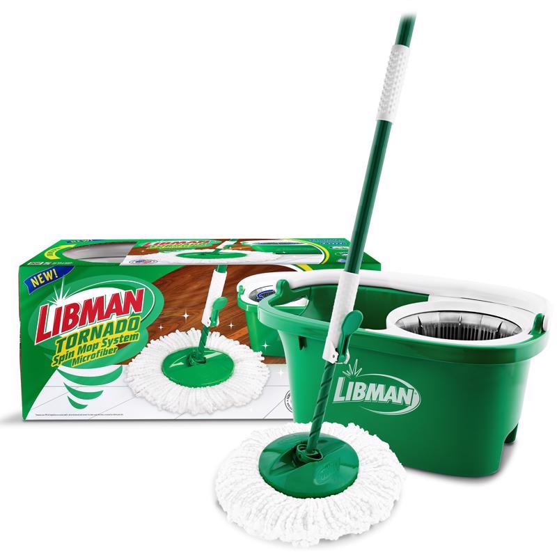 LIBMAN进口代理批发 Libman Tornado 14 英寸 W 旋转拖把，带桶