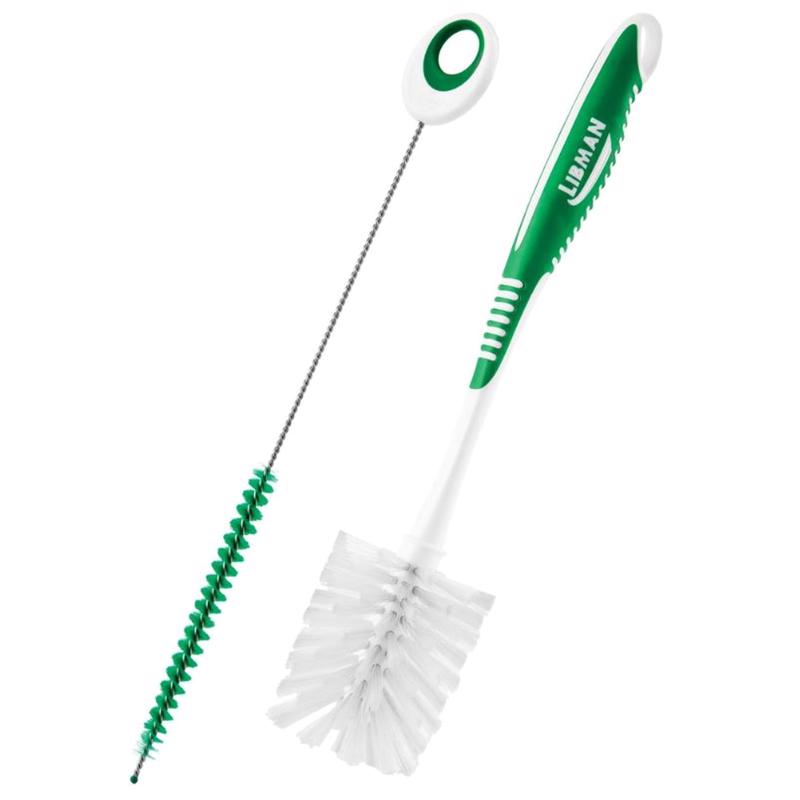 LIBMAN进口代理批发 Libman 2.5 英寸宽软毛 6 英寸塑料/橡胶手柄奶瓶和吸管刷套装