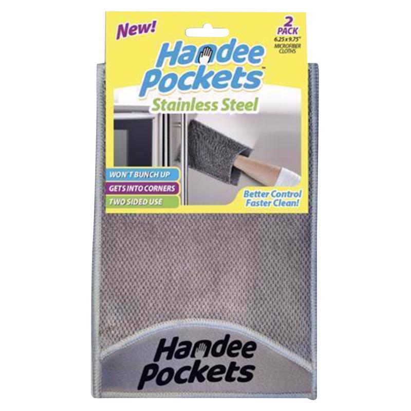 HANDEE POCKETS进口代理批发 Handee Pockets 超细纤维清洁布 6.25 英寸宽X 9.75 英寸长 2 包