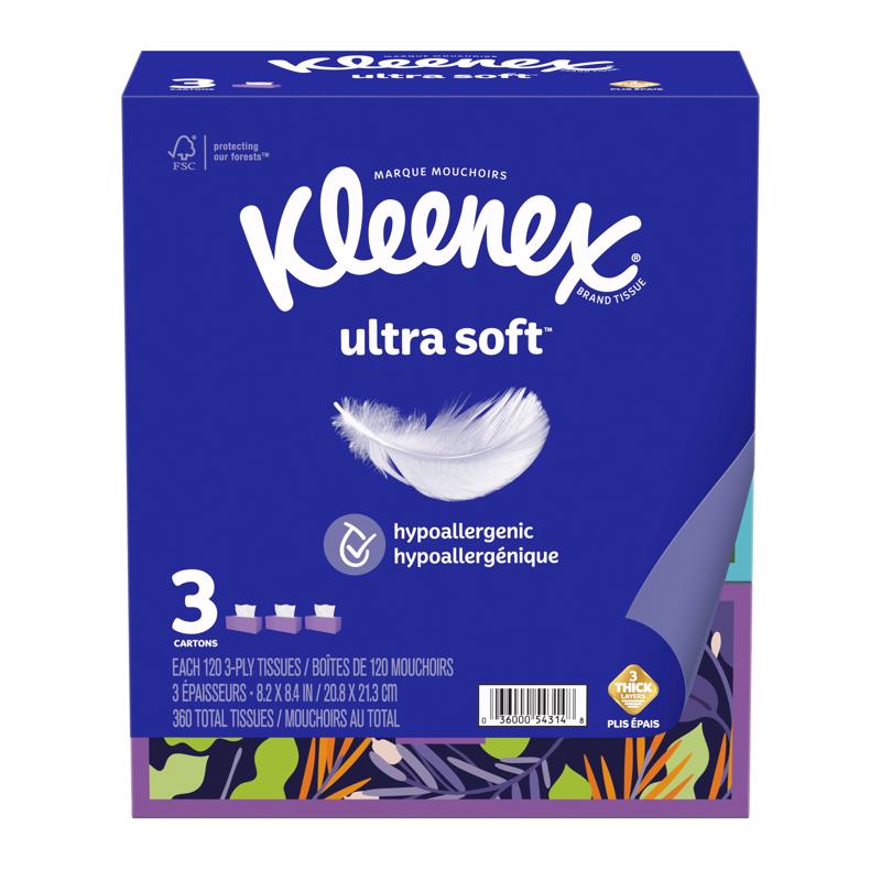 酷牌库|商品详情-KLEENEX进口代理批发 Kleenex 超柔软 120 克拉面巾纸