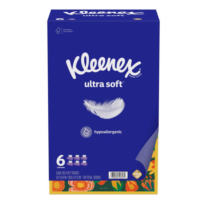 KLEENEX进口代理批发 Kleenex 超柔软 120 克拉面巾纸