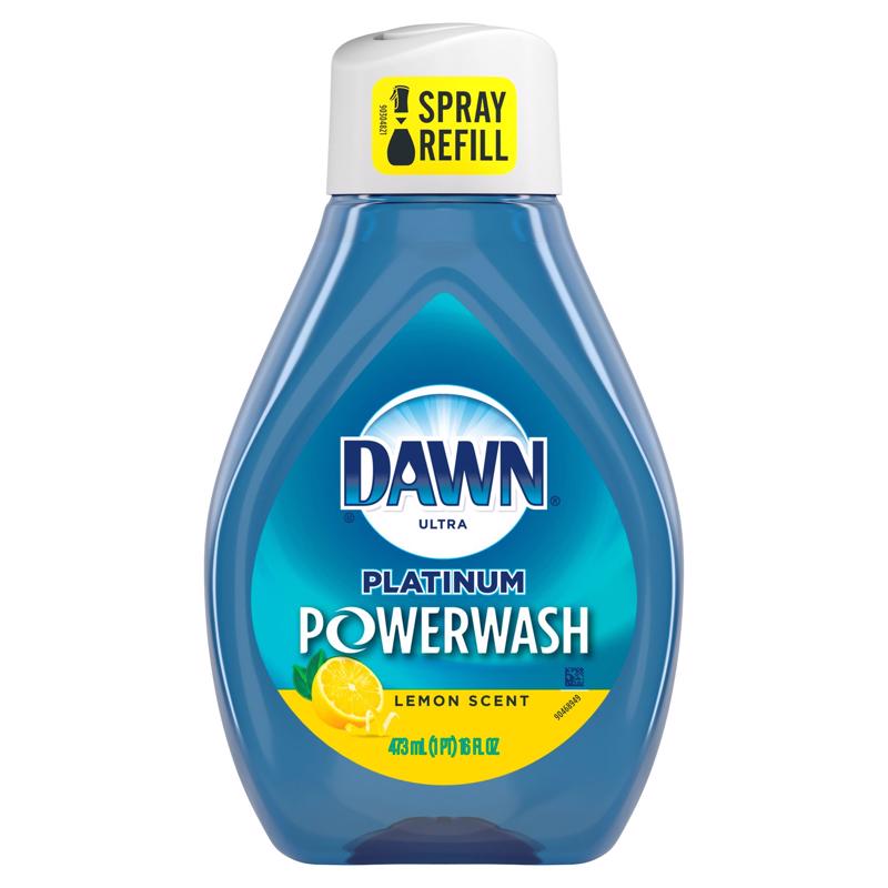 酷牌库|商品详情-DAWN进口代理批发 Dawn Platinum Powerwash 柠檬香液体餐具喷雾补充装 16 盎司 1 包