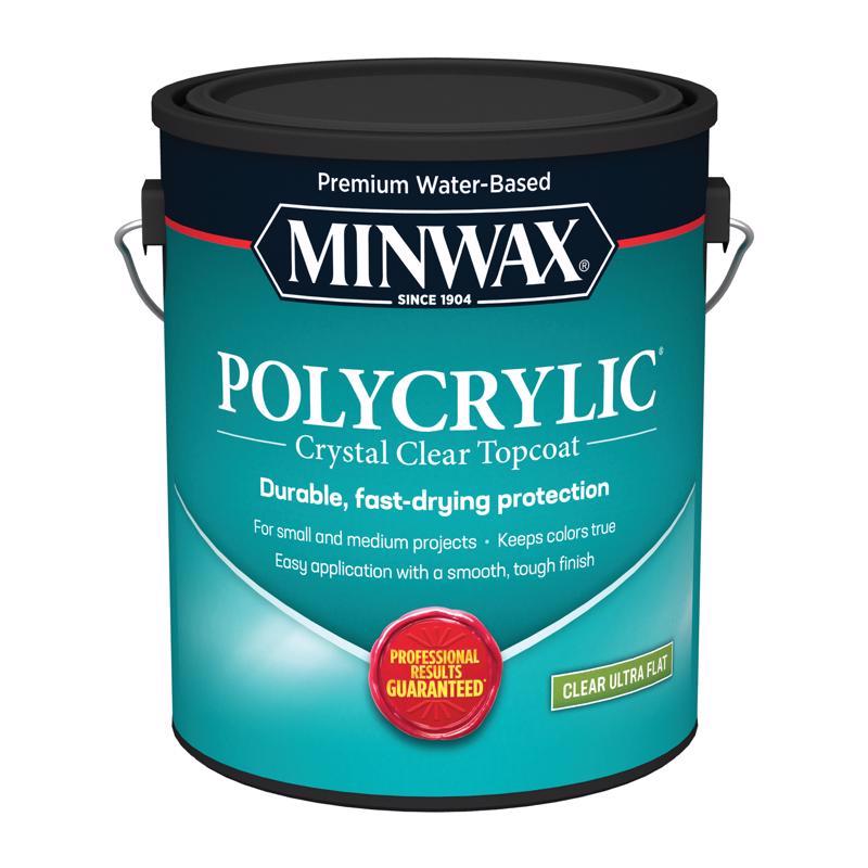 MINWAX进口代理批发 Minwax Polycrylic 超平透明水基聚丙烯保护面漆 1 加仑