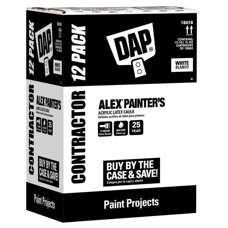 DAP CONTRACTOR 12 PACK进口代理批发 DAP Contractor 12 包 Alex White 丙烯酸乳胶画家填缝剂 10.1 盎司