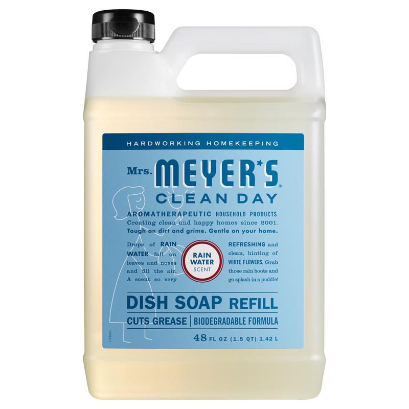 酷牌库|商品详情-MRS. MEYER'S进口代理批发 Mrs. Meyer's Clean Day 清爽雨香液体洗碗皂补充装 48 盎司 1 包